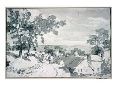 Entrance to the Village of Edensor Constable Print